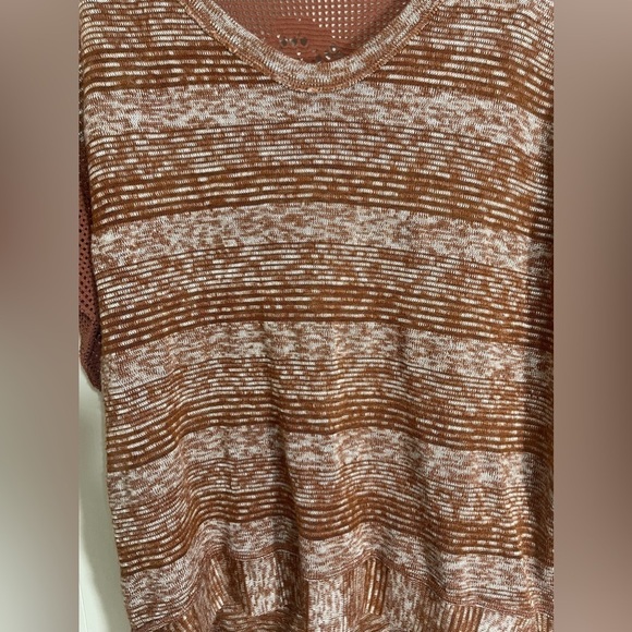 We The Free Burnt Orange Crochet Knit Long Sleeve Pullover Women’s Top Bohemian - Picture 9 of 13